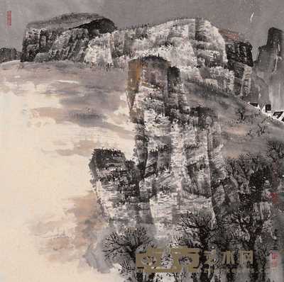 喻建十 2006年作 月夜 镜心 68×68cm